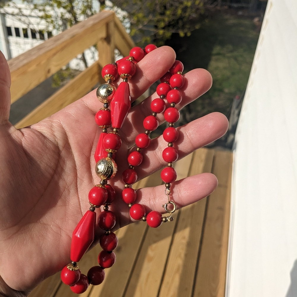 Vintage Red Necklace